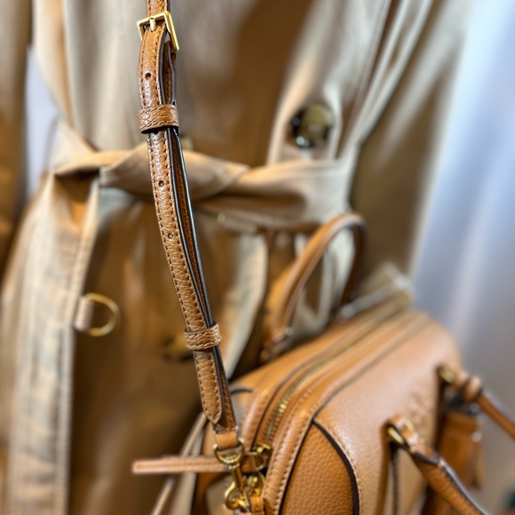 NWT! Tory Burch Thea Mini Satchel Tiramis Leather Crossbody - Picture 13 of 16